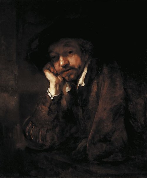Rembrandt leaning on a Windowsill, 1650, Rembrandt