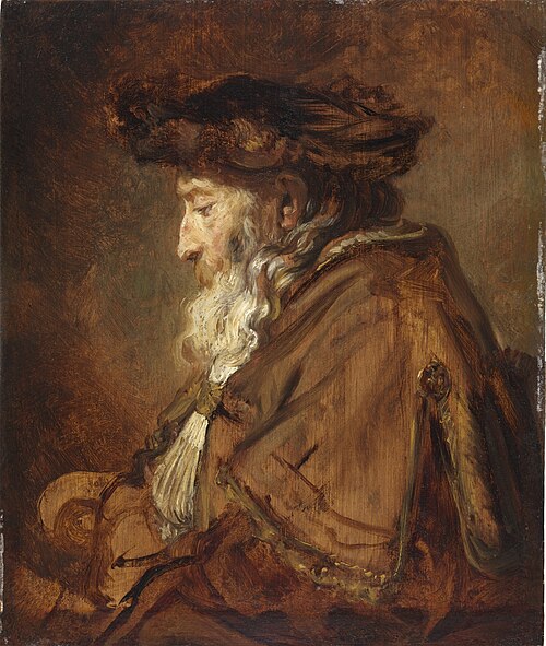 Oil sketch of an old man, 1655, Rembrandt
