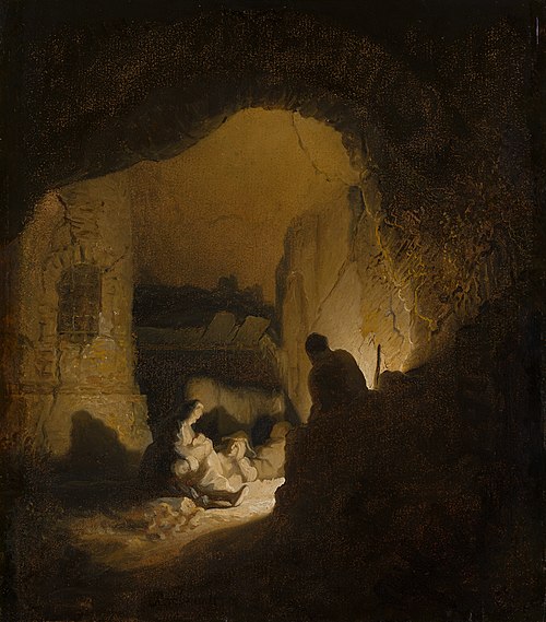 Travellers Resting (Rest on the Flight into Egypt), 1629, Rembrandt