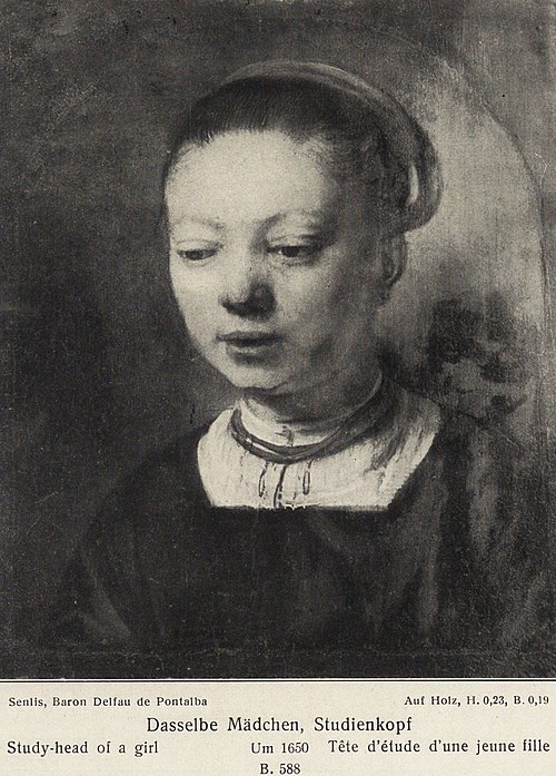 Bust of a young girl, 1645, Rembrandt