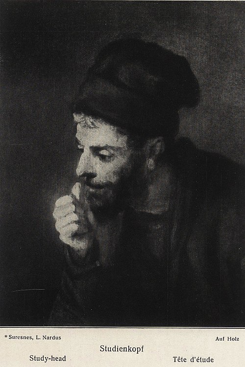 Man in a Beret looking Left showing a Fist, 1647, Rembrandt