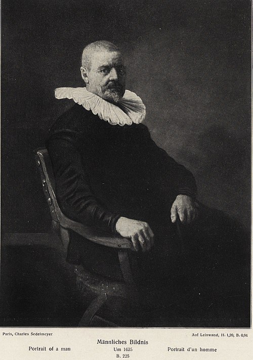 Portrait of a 69-year-old man in an armchair, 1635, Rembrandt