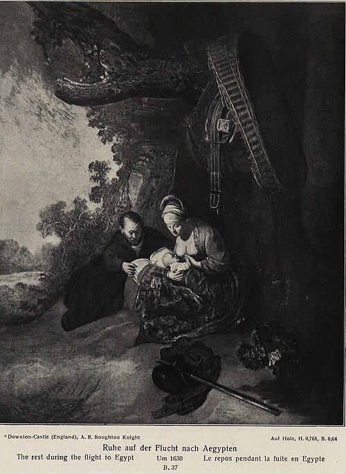 Rest on the Flight into Egypt, 1630, Rembrandt