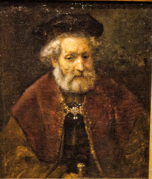 Old man with a beard and beret, 1667, Rembrandt