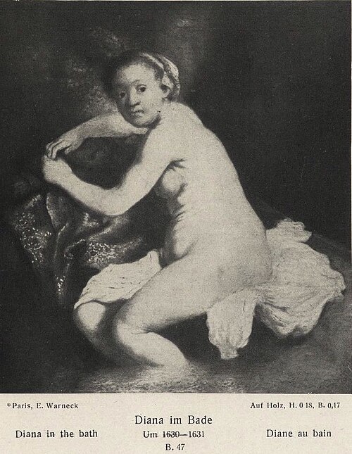 Diana Bathing, 1631, Rembrandt