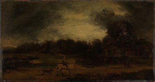 Landscape with a Horseman, 1639, Rembrandt