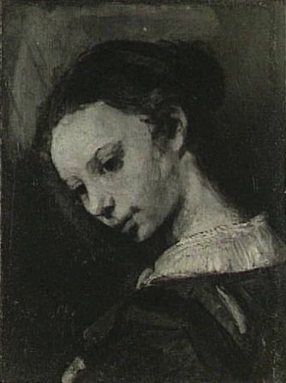 Head of a Woman, or Study for a figure in Rembrandt's lost 'Circumcision', 1646, Rembrandt