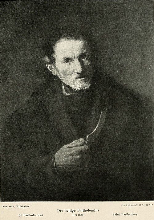 Apostle Bartholomew, 1631, Rembrandt