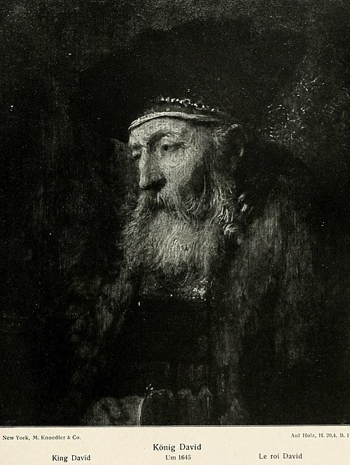 Study of an old man (King David), 1645, Rembrandt