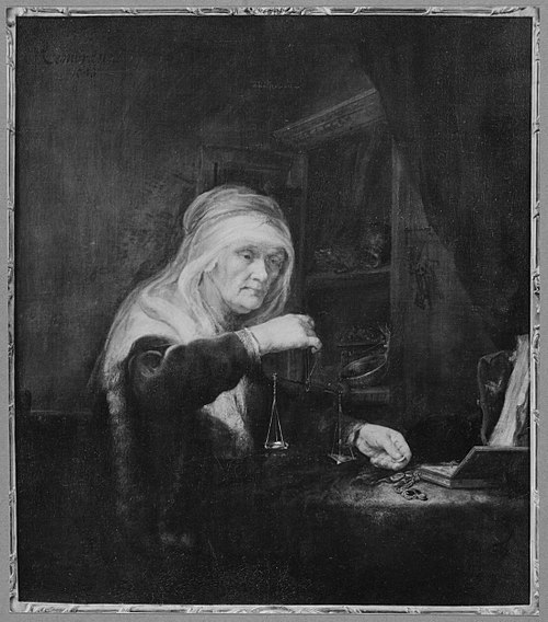 A Woman weighing Gold, 1640, Rembrandt