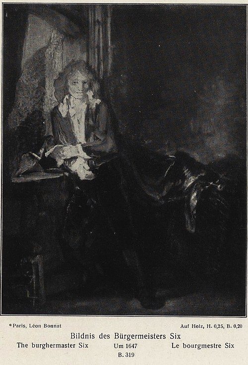 Portrait de Jan Six, 1647, Rembrandt