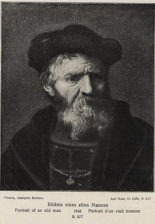 An Old Man in Full Face, 1643, Rembrandt