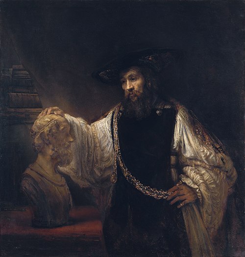 Aristotle with a Bust of Homer, 1653, Rembrandt