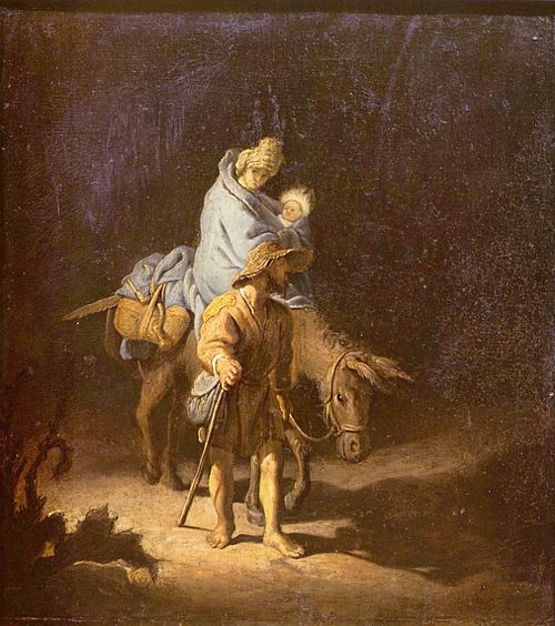 La Fuite en Égypte, 1627, Rembrandt