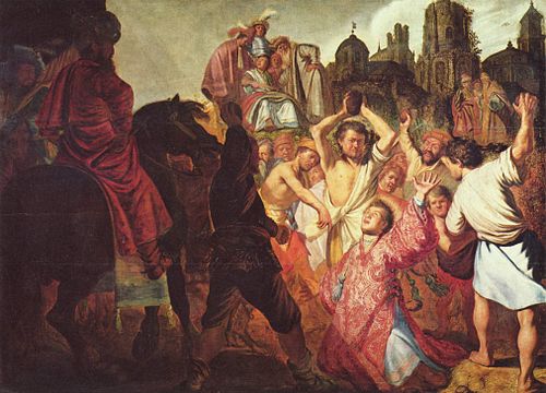 La Lapidation de saint Étienne, 1624, Rembrandt