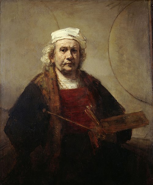 Self Portrait with Two Circles, 1665, Rembrandt