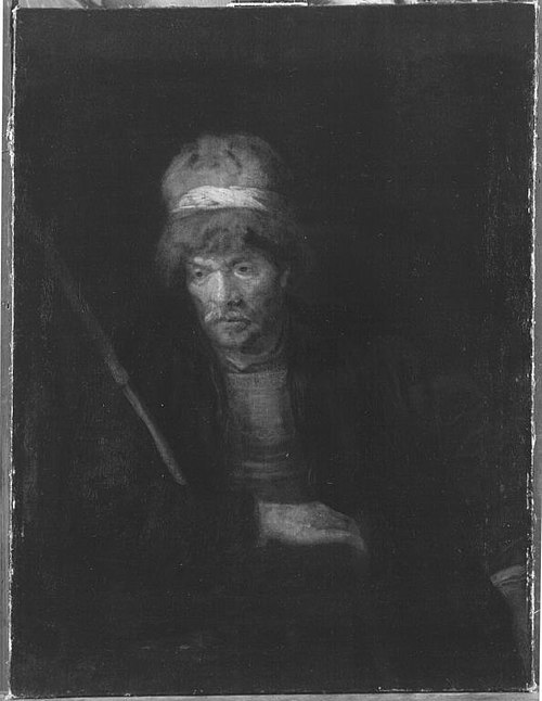 Bildnisstudie eines Mannes (Werkstatt), 1637, Rembrandt