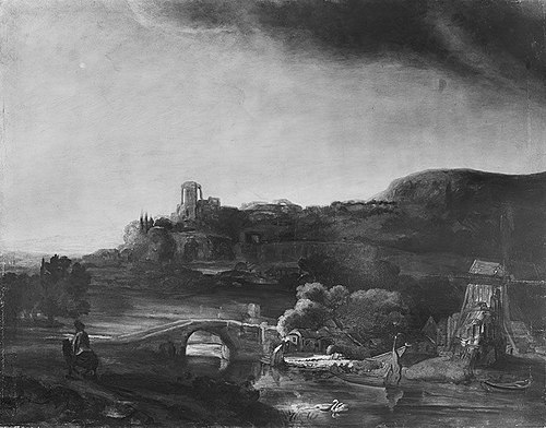 Kasseler Landschaft (Kopie nach), 1637, Rembrandt