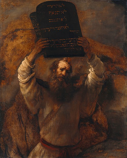 Moses Smashing the Tablets of the Law, 1659, Rembrandt