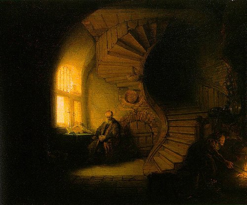 Philosophe en contemplation, 1632, Rembrandt