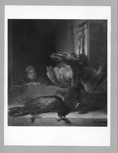 Still Life with Peacocks, 1636, Rembrandt