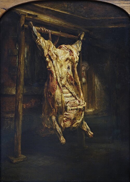 A Slaughtered Ox, 1655, Rembrandt