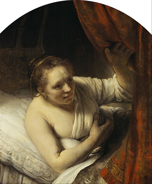 A Woman in Bed, 1647, Rembrandt