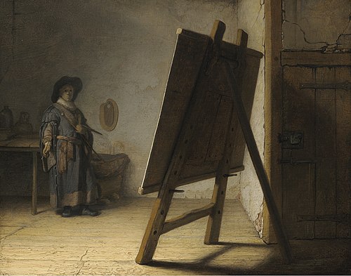 Artist in his studio, 1628, Rembrandt