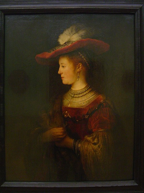 Portrait de Saskia avec un chapeau, 1633, Rembrandt