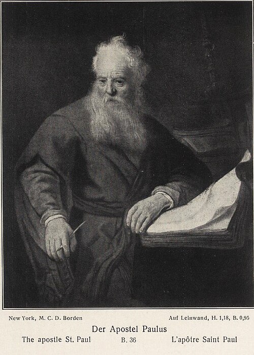 St. Paul Seated at a Desk, 1650, Rembrandt