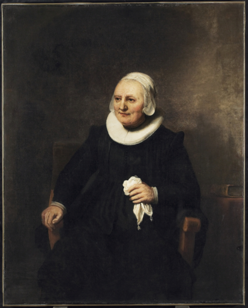 Portrait d'une femme assise avec un mouchoir, 1644, Rembrandt