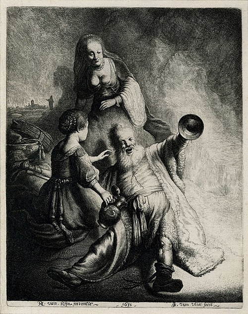 Lot and his daughters, 1650, Rembrandt