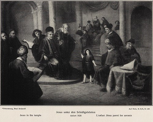 Jesus in the Temple, 1650, Rembrandt
