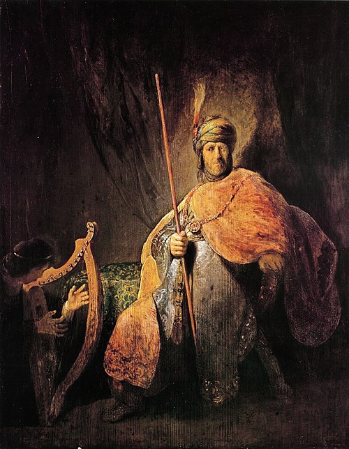 David Playing the Harp in front of Saul, 1630, Rembrandt