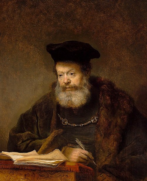 Érudit à sa table de travail, 1641, Rembrandt