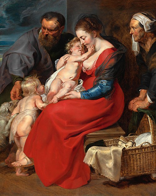 The Holy Family with Saint Elizabeth and Saint John, 1615, Pierre Paul Rubens