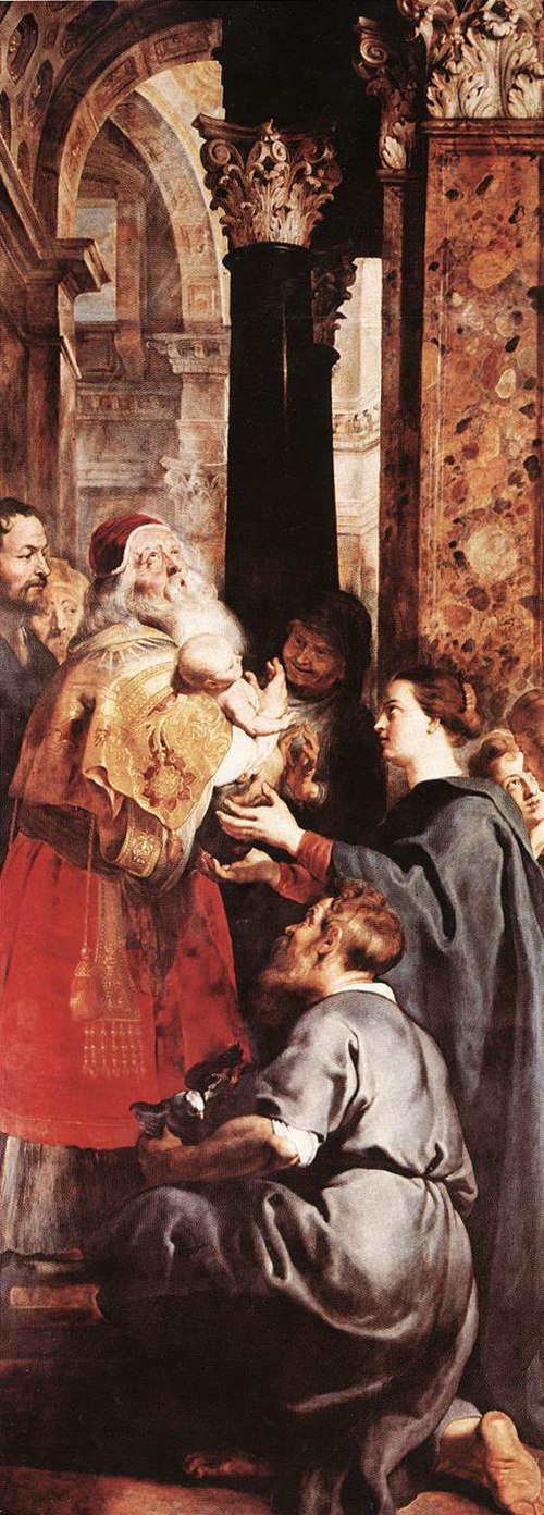 Presentation in the Temple (right panel of tripych), 1611, Pierre Paul Rubens