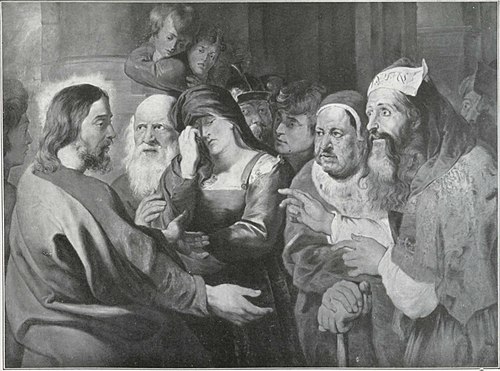 Le Christ et la femme adultère, 1640, Pierre Paul Rubens