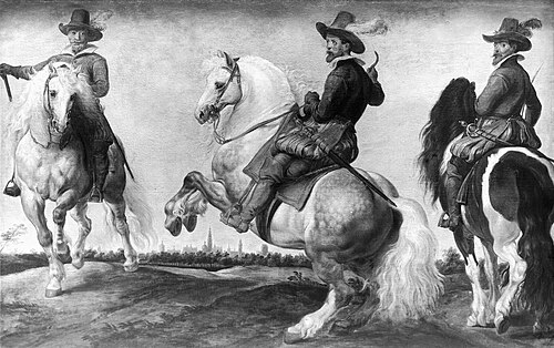 Three riders in different positions, 1618, Pierre Paul Rubens