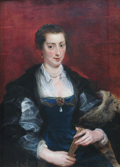 Portrait of a woman, traditionally identified as Isabella Brant, 1637, Pierre Paul Rubens