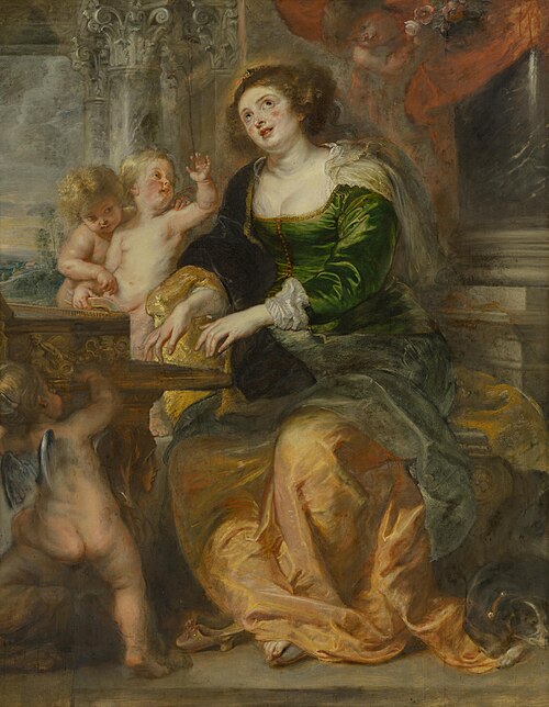 Saint Cecilia playing the virginal, 1640, Pierre Paul Rubens