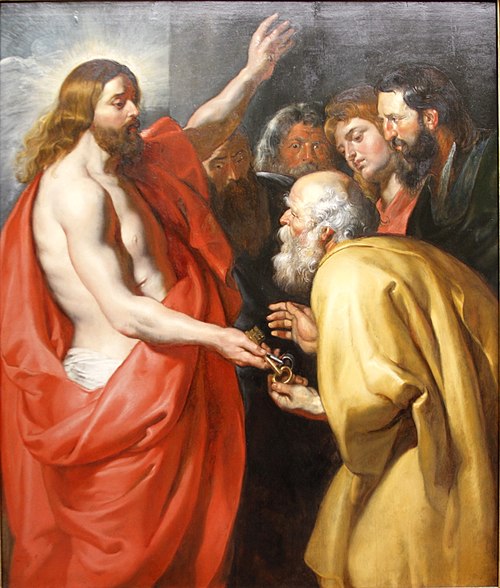 Christ Giving the Keys to St. Peter, 1612, Pierre Paul Rubens
