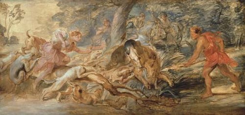 The Calydonian boar hunt, 1635, Pierre Paul Rubens