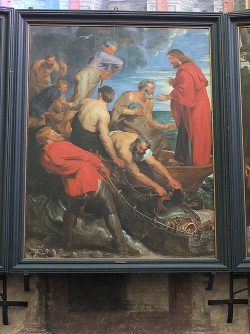 The miraculous draught of fishes, central panel, 1618, Pierre Paul Rubens