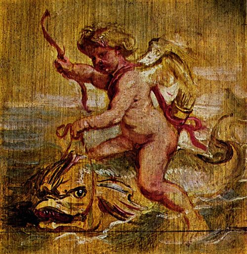 Cupidon chevauchant un dauphin, 1636, Pierre Paul Rubens