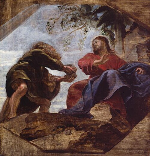 Temptation of Christ, 1620, Pierre Paul Rubens