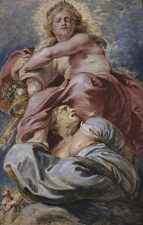 Bounty of James I Triumphing over Avarice, 1633, Peter Paul Rubens
