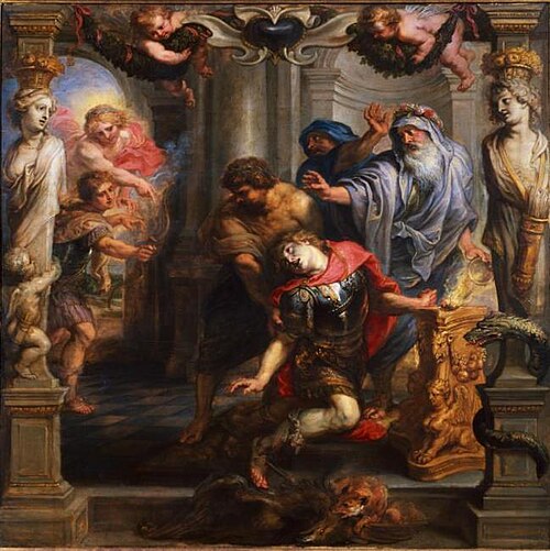 Death of Achilles, 1635, Pierre Paul Rubens