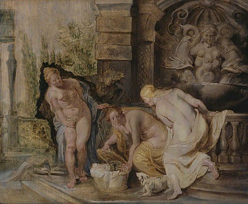 Daughters of Cecrops Discovering Erichthonius, 1615, Pierre Paul Rubens