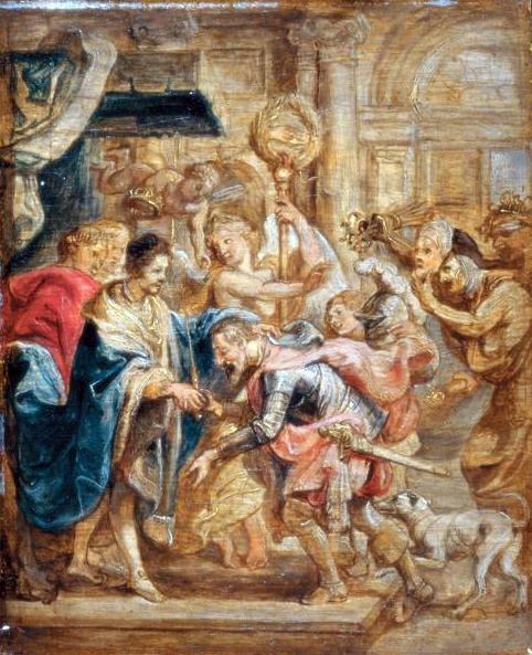 The Reconciliation of King Henry III and Henry of Navarre, 1628, Pierre Paul Rubens
